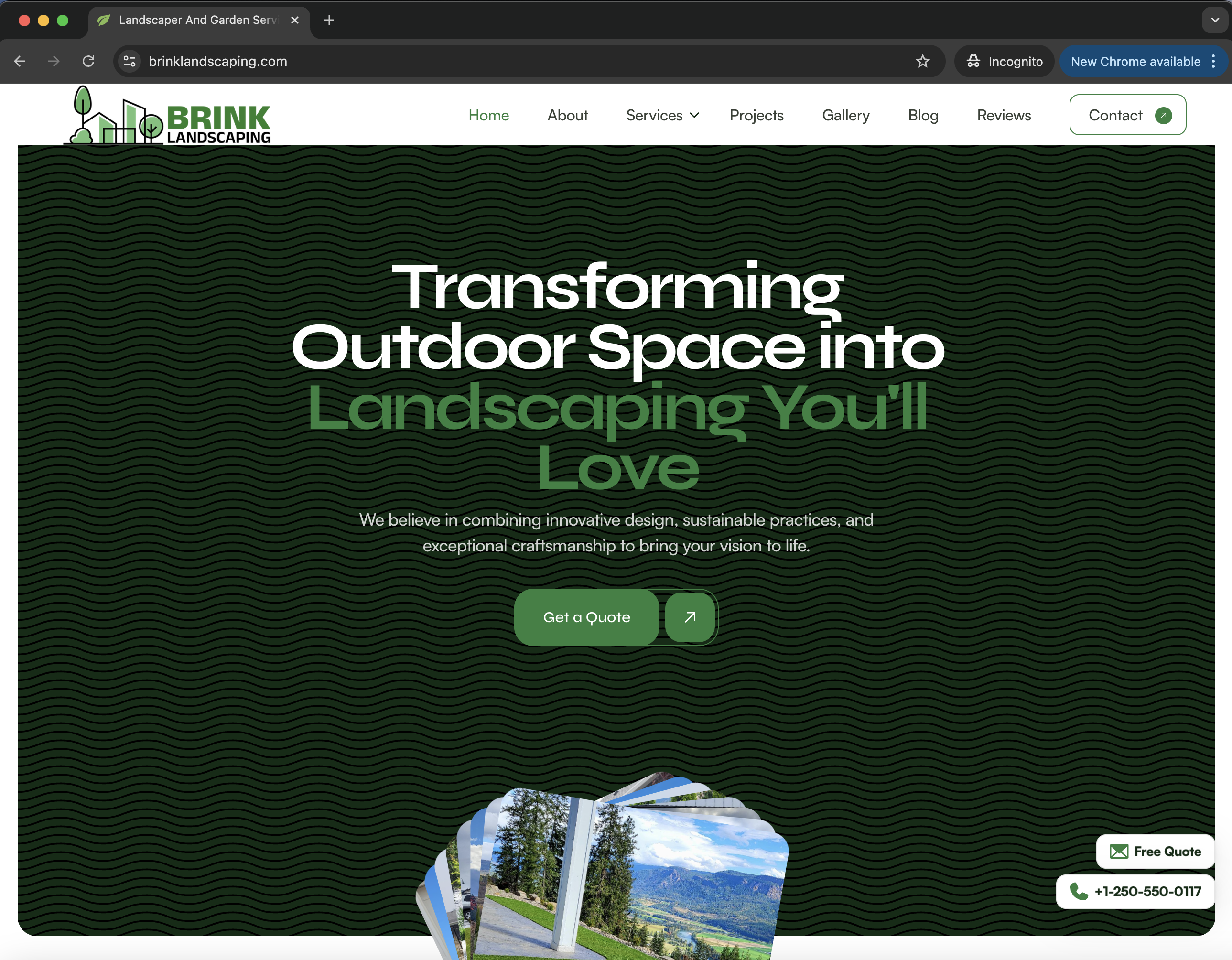 Brink Landscaping Website